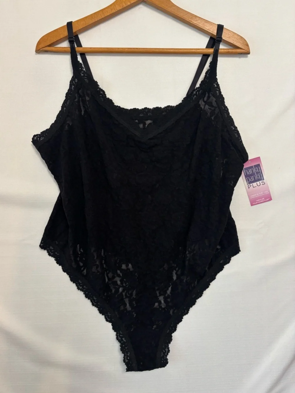HANKY PANKY PLUS Black Lace Teddy NWT Size 2X